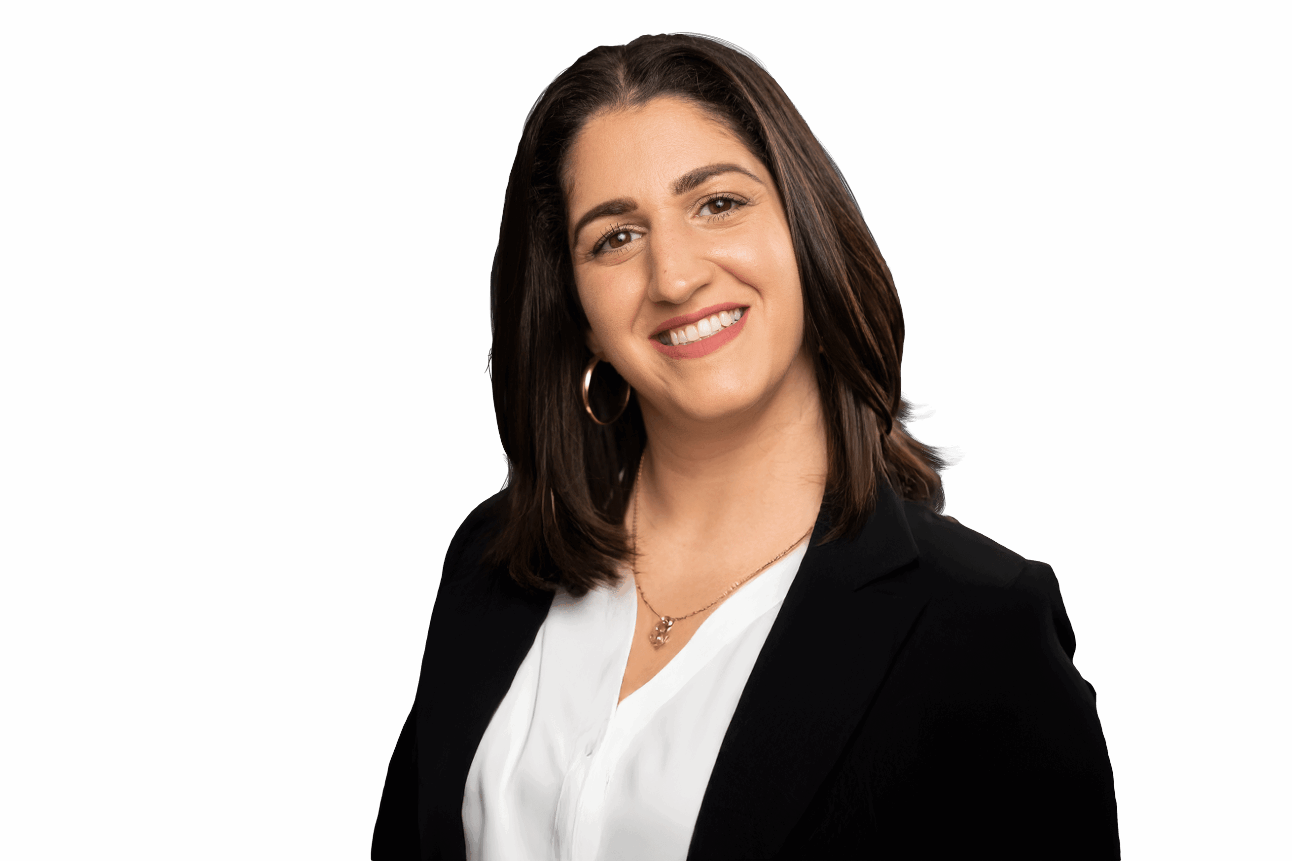 man sieht hier Linda von Laabeautylounge die in die sich auf ihre kunden freut